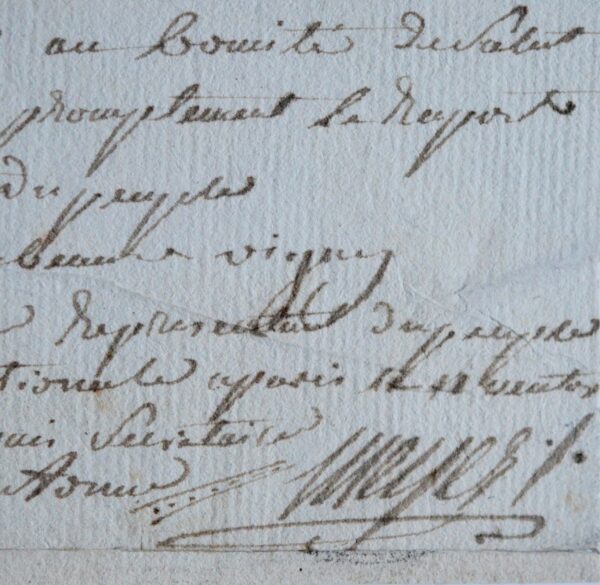 Après le 9-thermidor, le général Meyer demande sa réintégration