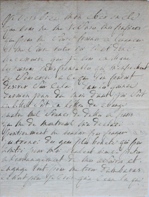 Longue lettre du marquis de Sade à son oncle, l'Abbé de Sade
