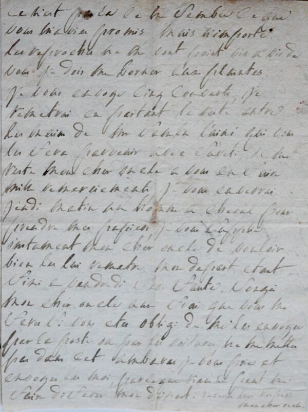 Longue lettre du marquis de Sade à son oncle, l'Abbé de Sade