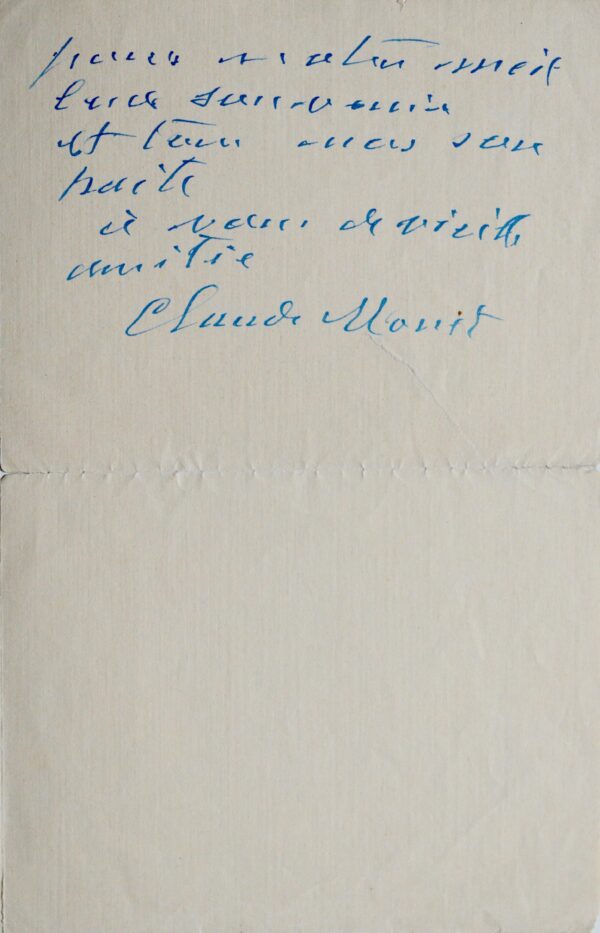 Monet, âgé et abattu, parle de sa "grande crise de découragement" à Sacha Guitry