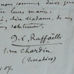 Raffaëlli invite Julia Pissarro à sauver de la ruine la veuve de Stanislas Lépine