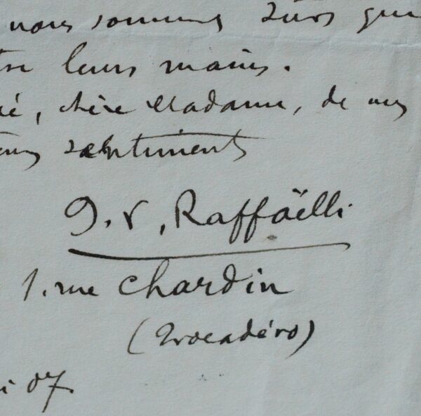 Raffaëlli invite Julia Pissarro à sauver de la ruine la veuve de Stanislas Lépine