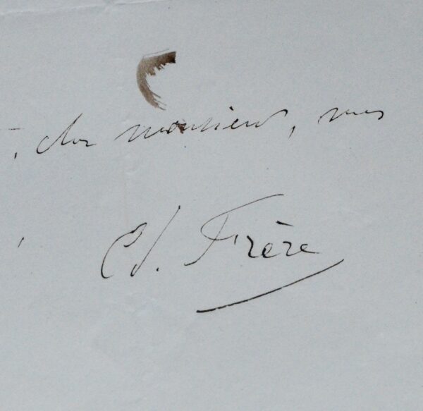 Pierre-Edouard Frère vient de terminer un tableau