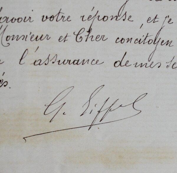 Gustave Eiffel organise une visite et un déjeuner dans sa Tour, en 1889