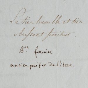 Le mathématicien et physicien Joseph Fourier demande audience à Fouché
