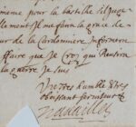 Le maréchal de Navailles offre ses services à Mazarin durant la Fronde
