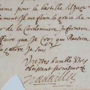 Le maréchal de Navailles offre ses services à Mazarin durant la Fronde