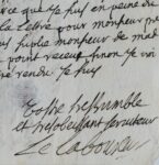 Très rare lettre littéraire de l'érudit et historien du XVIIe, Jean Le Laboureur