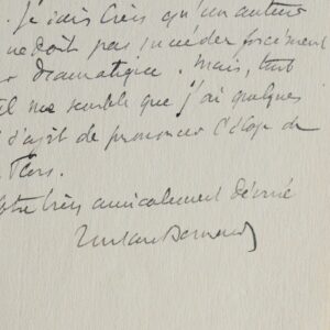 Tristan Bernard sollicite le vote d'Albert Besnard pour sa candidature à l'Académie française