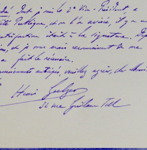 4 lettres du latiniste et helléniste Henri Goelzer