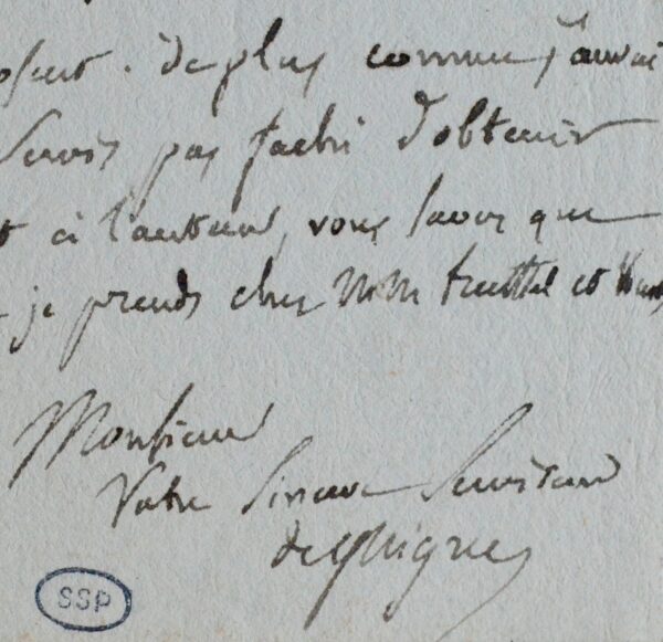 Le sinologue De Guignes fait part de ses doutes à Langlès à propos du dictionnaire de chinois d'Abel-Rémusat