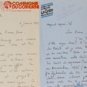2 lettres de Marcel Maréchal à Pierre Dux