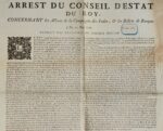 Affiche du 21 mai 1720 concernant les actions de la Compagnie des Indes et la banque de Law