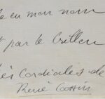 Le Nobel de la Paix, René Cassin, ravi de son portrait