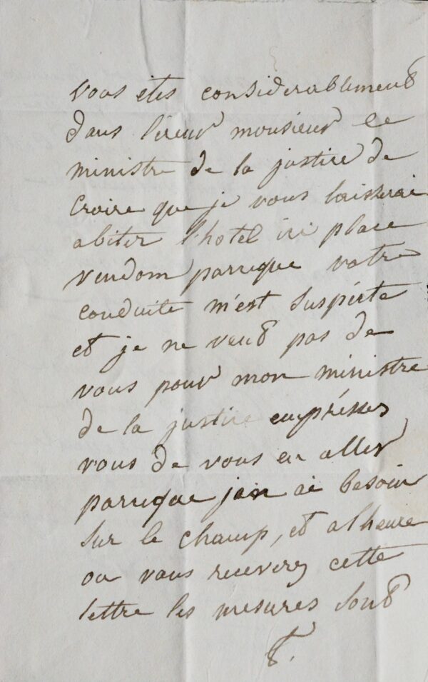 Excentrique courrier de "Marie Françoise Céleste Princesse ereditaire régente de France"