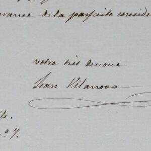 Lettre du paléontologue Juan Vilanova à Is. Geoffroy Saint-Hilaire au sujet de l'Aepyornis
