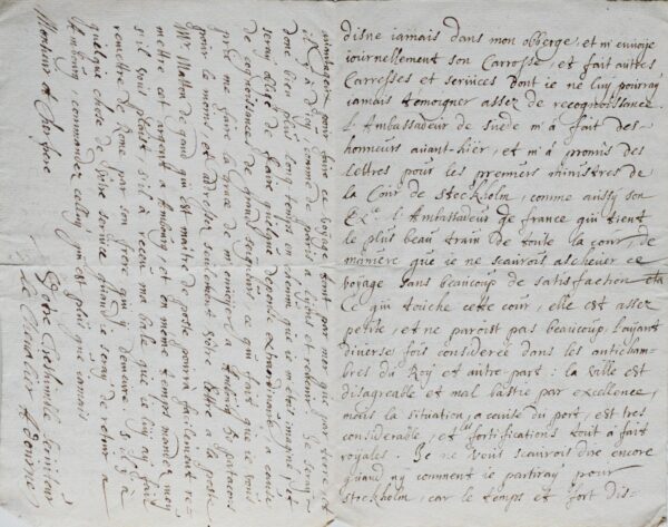 Un émissaire français rencontre le roi Christian V de Danemark à Copenhague, en 1675