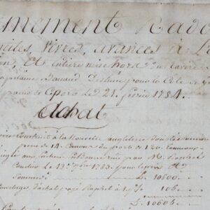 Comptes d'un navire négrier, l'Aimable Louise, en 1784