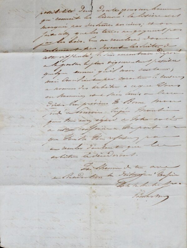 Lamartine, alors à Florence, défend âprement ses terres