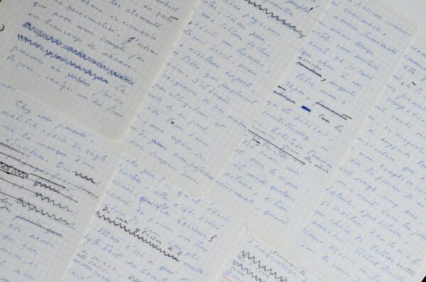 Manuscrit autobiographique de Marcel Jouhandeau évoquant à son enfance