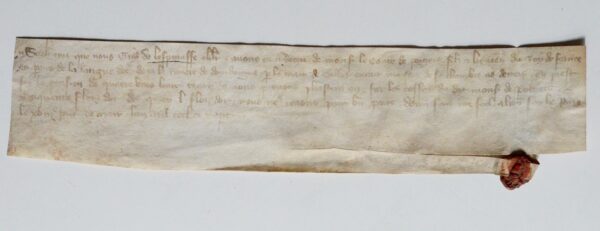 Guerre de cent ans : le chevalier Guy de Lespinasse reçoit un paiement du comte de Poitiers