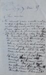 Lettre de Léon Cladel à Alphonse Daudet, à propos de L'Arlésienne et de Baudelaire