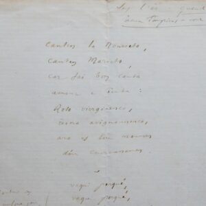 "Li noço de Ranquet" long manuscrit d'un poème mis en chanson de Frédéric Mistral