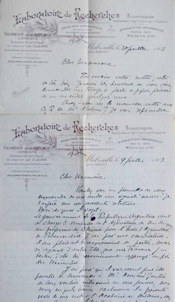 Le chimiste Pozzi-Escot candidat pour un poste à Buenos-Aires