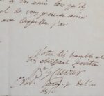 Belle lettre entièrement autographe de Cuvier, à l'ingénieur Reichenbach