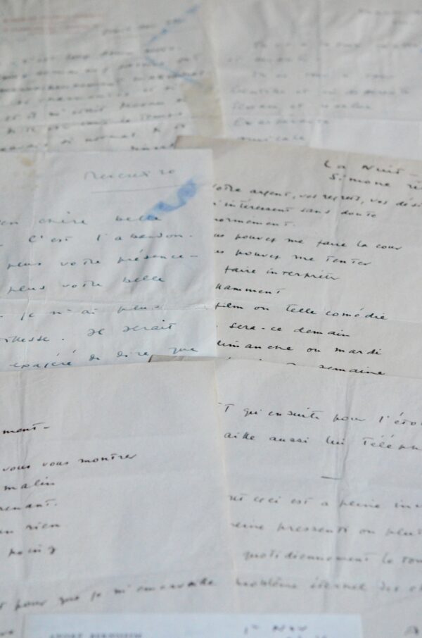 Correspondance amoureuse d'André Bernheim à Simone Simon