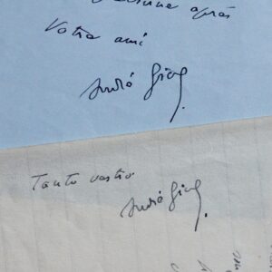 2 belles lettres d'André Gide à propos des Décades de Pontigny et des Faux-Monnayeurs