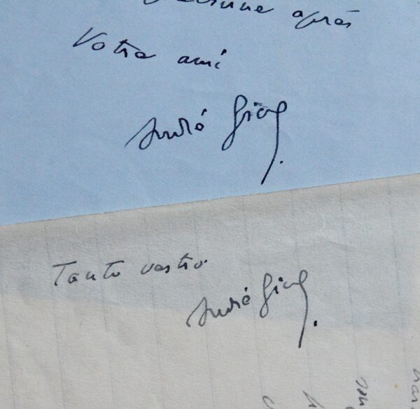 2 belles lettres d'André Gide à propos des Décades de Pontigny et des Faux-Monnayeurs