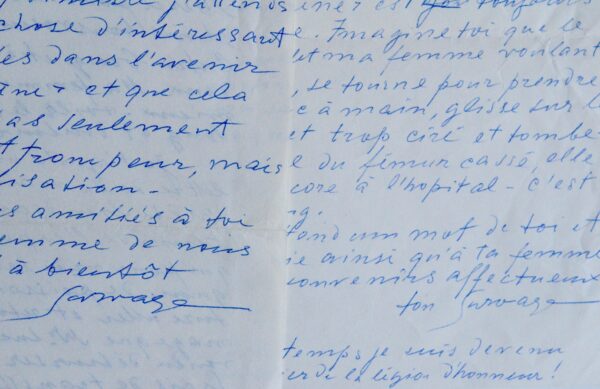 Deux lettres de Léopold Survage, relatives à ses peintures et expositions