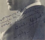 Beau portrait photographique dédicacé de la figure de tango : Carlos Gardel