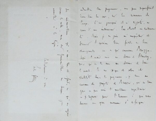 Jules Ferry défend de l'oeuvre de Brazza en Afrique