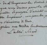 L'abbé Sicard doit remettre une lettre et des billets pour l'Empereur Alexandre Ier de Russie
