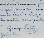 Très belle déclaration d'admiration de George Sand à Octave Feuillet 