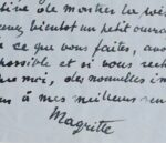 Superbe lettre de Magritte expliquant le rôle de la lumière dans sa peinture
