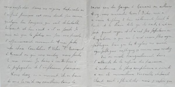 Belle lettre du sociologue Henri Lévy-Bruhl