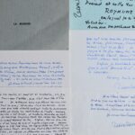 Belle correspondance de 5 lettres du prix Goncourt Jean Carrière
