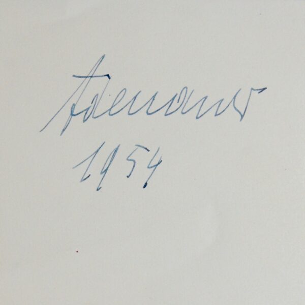 Konrad Adenauer signe le menu du dîner de départ du général Ganeval