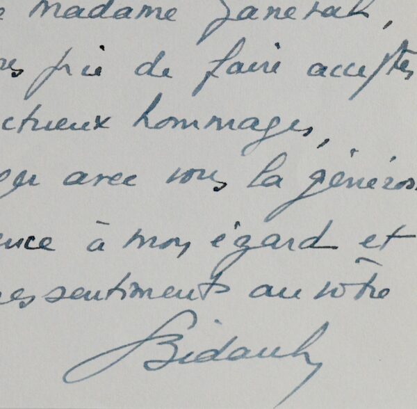 Georges Bidault évoque la promotion de Ganeval et de Lattre de Tassigny mourant