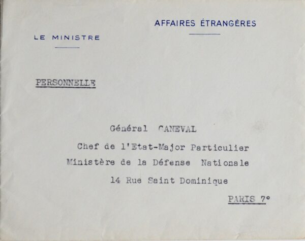 Georges Bidault évoque la promotion de Ganeval et de Lattre de Tassigny mourant