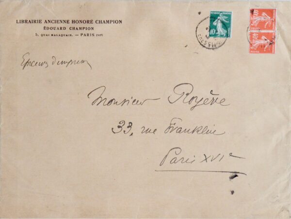 Baudelaire, Mystique de l'amour : manuscrit de travail complet de Jean Royère