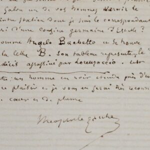 Théophile Gautier veut faire vernir un tableau de Bachetto exposé au Salon