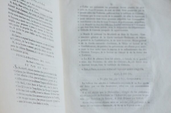 Procès-verbal de la confédération des François avec rare papier peint révolutionnaire bleu blanc rouge