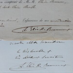 Élie de Beaumont reçoit le mémoire d'un confrère géologue et pleure sa mort