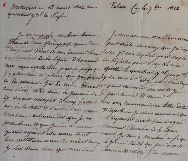 Deux lettres du baron d'Arlincourt durant la campagne de Russie