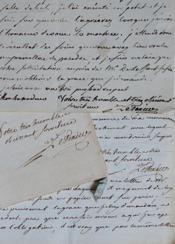 Belles lettres d'Antoine Le Texier, homme de théâtre exilé à Londres au XVIIIe siècle