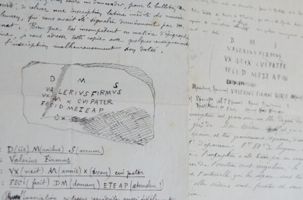 Alfred Bel décrit la découverte d'une inscription latine en Algérie